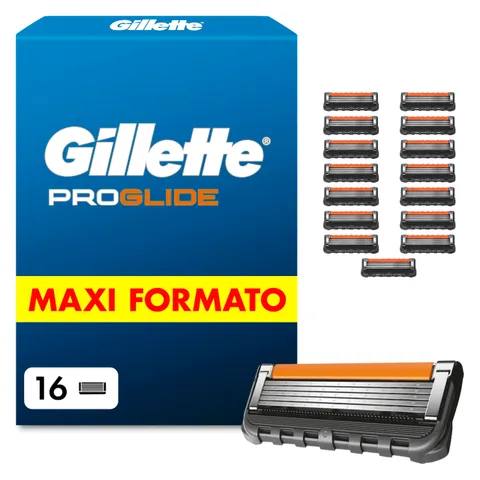 Gillette Proglide Lamette da Barba per Rasoio Barba Manuale, 16 Lamette Gillette Proglide