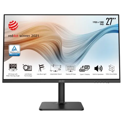 MSI Modern MD271P Monitor 27" FHD IPS (1920x1080), 5ms, 75Hz, stand regolabile in 4