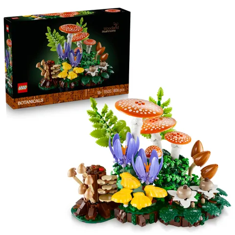 LEGO Botanicals Funghi del Bosco - Set di Piante Artificiali per Adulti con un Fungo