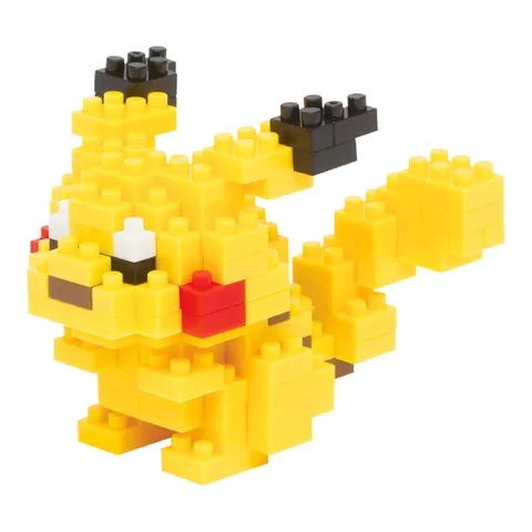 Bandai - Nanoblock - Pikachu - Pokémon - Mini statuina in mattoncini - Gioco di