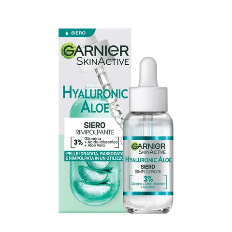 Garnier Siero Rimpolpante, Per Tutti i Tipi di Pelle, Arricchito con Acido Ialuronico