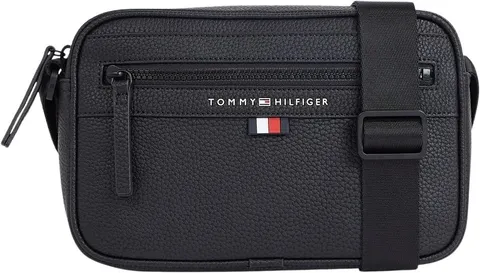 Tommy Hilfiger Uomo Borsa a Tracolla Essential Reporter Piccola, Nero (Black), Taglia
