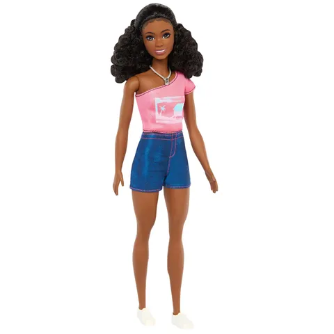 Barbie - Brooklyn, bambola con outfit rimovibile e accessori inclusi tra cui una collana