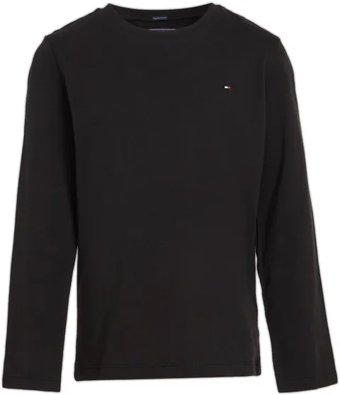 Tommy Hilfiger Bambino Maglietta Maniche Lunghe Basic, Nero (Meteorite), 12 Mesi