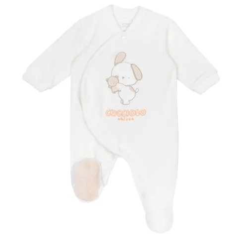 Chicco Tutina Neonato 0-24 Ciniglia Apertura Frontale