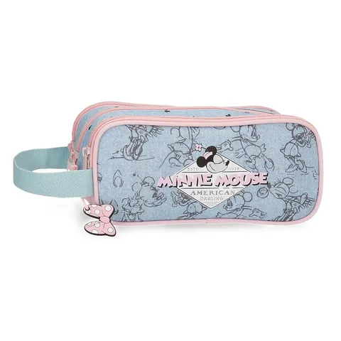 Disney Joumma Bags Minnie American Darling Custodie, tracolla, blu e rosa, organizzare e