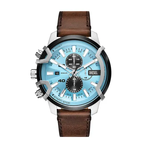 Diesel Orologio da Uomo Griffed, Movimento Cronografo, Acciaio Inossidabile, Cassa 48 mm