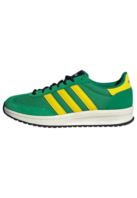 adidas Uomo Run 70S 2.0 Shoes, Green/Yellow/off White, 42 2/3 EU