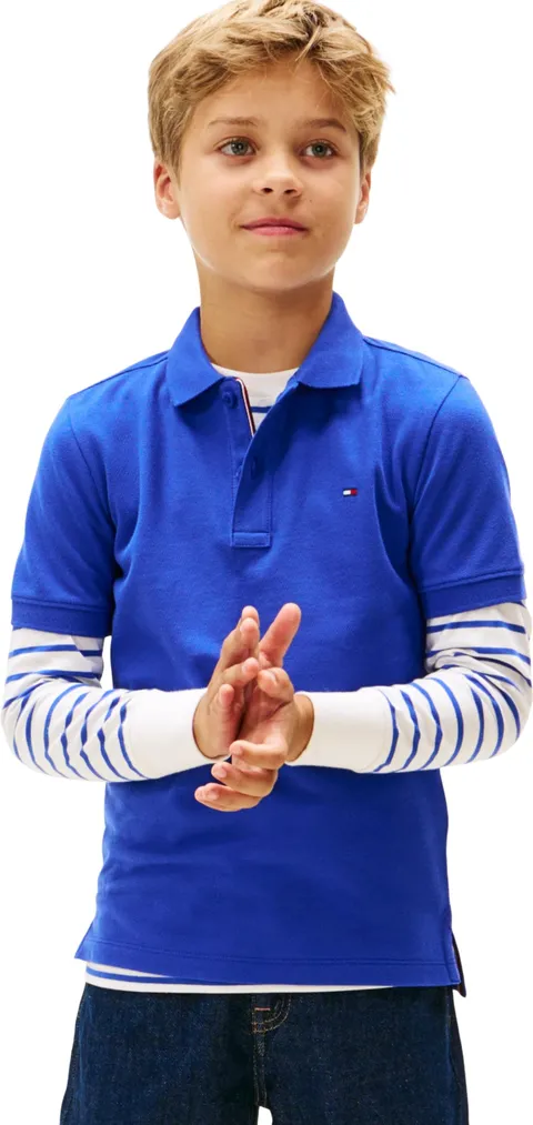 Tommy Hilfiger Polo SS KB0KB09103 S/S da Ragazzo, Blu (Majesty Blue), 24 Mesi, Blu