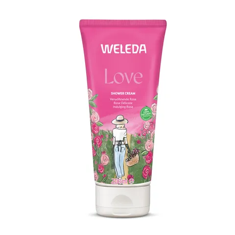 Weleda Aroma Shower Love, bagno doccia dalla texture cremosa con aromi 100% naturali di