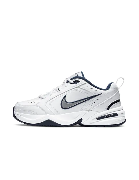 Nike Air Monarch Iv, Scarpe da ginnastica Uomo, Bianco White Metallic Silver Midnight
