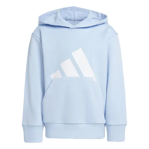 adidas Unisex - Bambini Essentials BIG LOGO Hoodie, Blu (Glow Blue/White), 4-5 anni