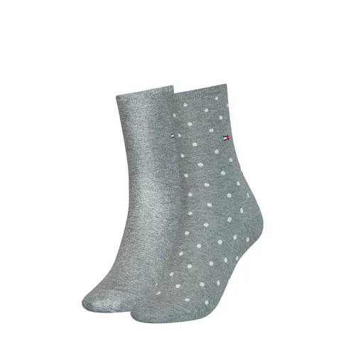 Tommy Hilfiger Classic, Calzini Donna, Grigio 493, 39-42 (Pacco da 2)