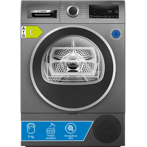 Bosch WQG243DRII Serie 6 Asciugatrice pompa calore 9kg Antracite Classe C