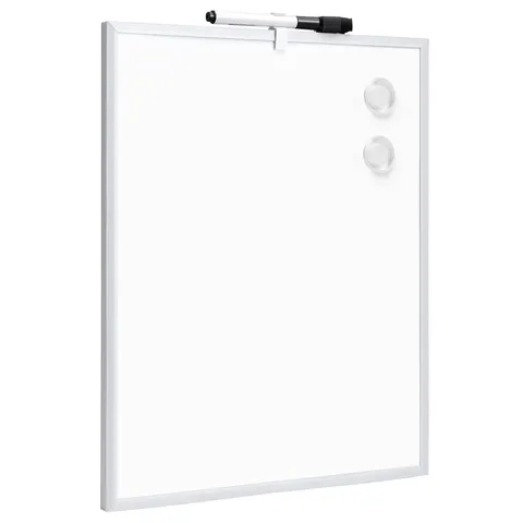 Amazon Basics - Lavagna Bianca Magnetica Cancellabile a Secco, Cornice in Alluminio
