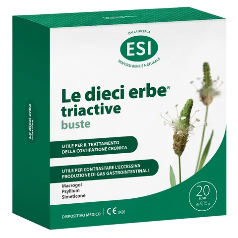 ESI, Le Dieci Erbe Triactive, Trattamento Naturale per Costipazione Acuta e Cronica