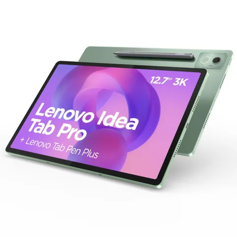 Lenovo Idea Tab Pro, Display 3K da 12.7" 144Hz, Processore Mediatek Dimenity 8300, RAM 8GB, Memoria 256GB, WiFi 6, Tablet Android 14, Lenovo Tab Pen inclusa - Seafoam Green