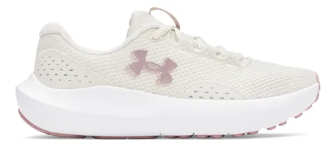 Under Armour Scarpe da Corsa Surge 4 Donna, Bianco Sporco Rosa, 42.5 EU