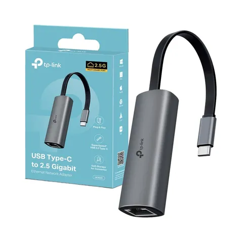 TP-Link UE302C Adattatore Ethernet USB C a 2.5 Gigabit Ethernet, Plug & Play, Design Compatto e Portatile, Windows 11/10/8.1/8/7, MAC OS, iPadOS,Chrome OS, Linux OS e iOS