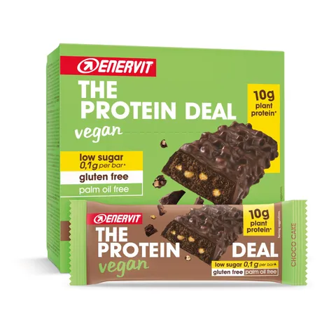 Enervit, The Protein Deal Choco Cake Vegan, Barrette Proteiche, Gusto Cioccolato
