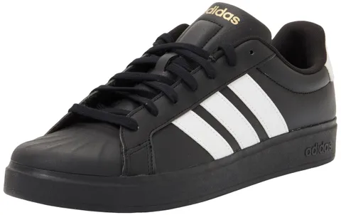 adidas Uomo Streettalk Shoes, Core Black/Ftwr White/Matte Gold, 46 2/3 EU