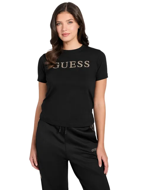 Guess Woman's T-Shirt Slim Fit T-Shirts Octavia RN SS T-Shirt L