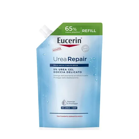 Eucerin Urea Repair Gel Doccia Delicato 5% Refill 400 ml, Ricarica di detergente corpo