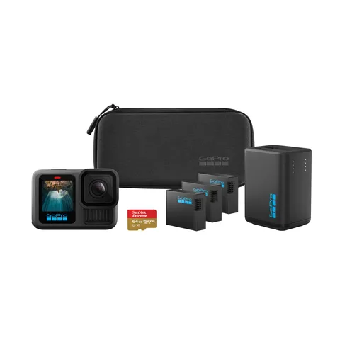 GoPro HERO13 Black Extended Power Bundle - Include caricabatteria doppio, 3 batterie