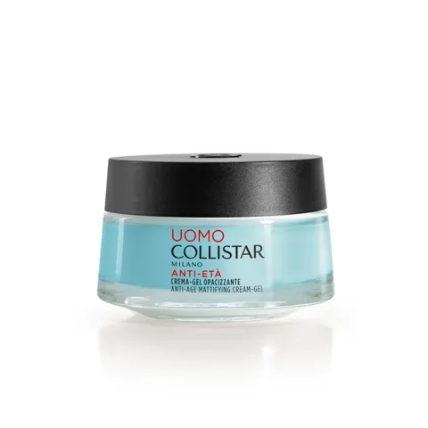 Collistar Crema Gel Viso Uomo, Opacizzante Anti-Età Quotidiano, Texture Leggera, Facile
