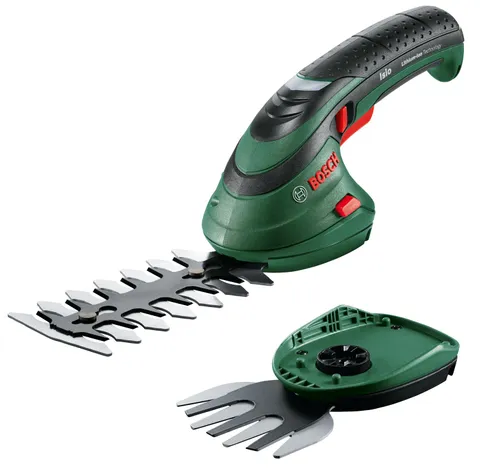 Bosch Set forbici per Erba a Batteria Isio (3.6 Volt, Lunghezza Lama 12 cm, Spessore di