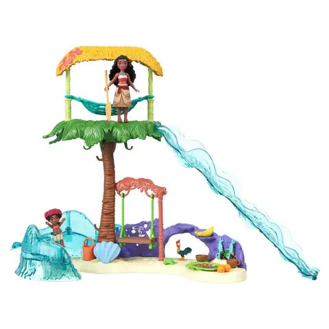 Mattel Disney Oceania 2 - Vaiana Isola Grandi Avventure, set con 5 aree di gioco e 8
