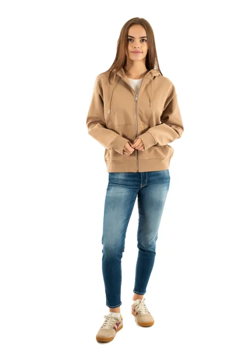 Calvin Klein Donna Felpa con Zip Archive Logo French Terry con Cappuccio, Blu (Amphora), S