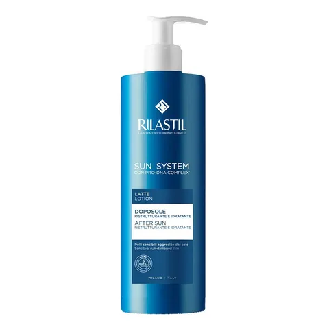Rilastil Sun System Latte Doposole Rinfrescante Viso e Corpo, Emulsione Fluida dalla