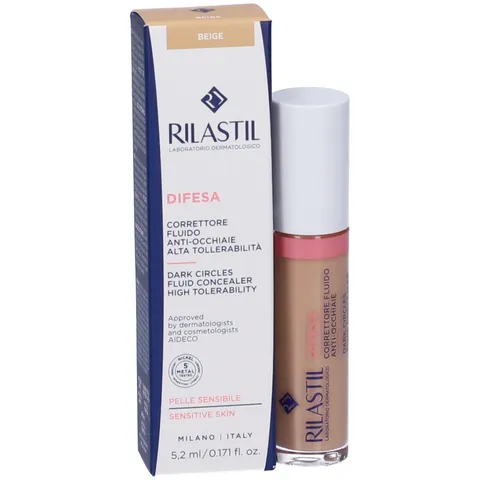 Rilastil Difesa Make Up, Correttore Fluido Anti-Occhiaie, per Pelle Sensibile, 8,5 ml