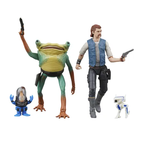 Star Wars Hasbro The Black Series, Cal Kestis, Turgle e Skoova Stev, action figure