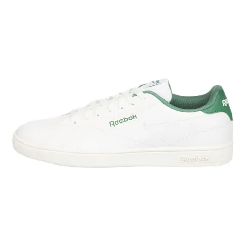 Reebok Scarpe da Ginnastica Unisex Court Clean, Bianco/Verde Field, 34,5 EU