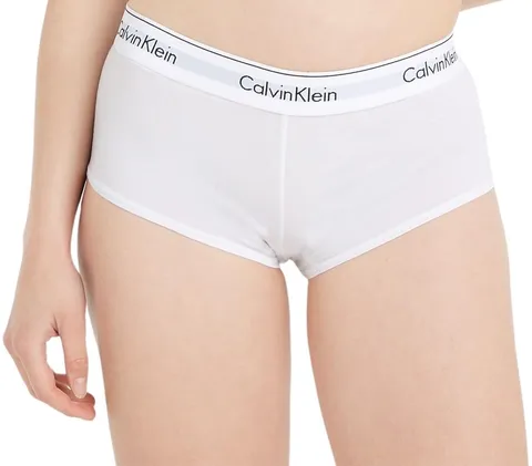 Calvin Klein Donna Pantaloncini Hipster Cotone Elasticizzato, Bianco (White), XS