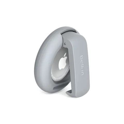 Belkin Custodia con clip per AirTag Apple, guscio protettivo Secure Holder con anello