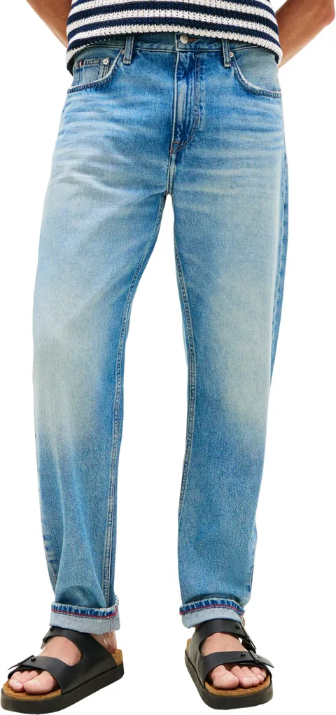 Tommy Hilfiger Uomo Jeans Regular Tapered Harlem in Cotone, Blu (Taj Blue), 30W/30L