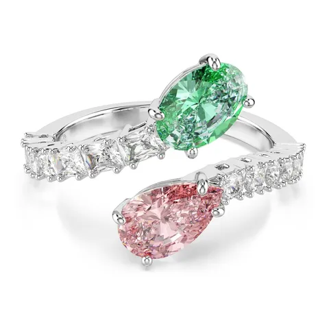 Swarovski x Ariana Grande Anello aperto, Taglio misto, Multicolore, Placcato rodio