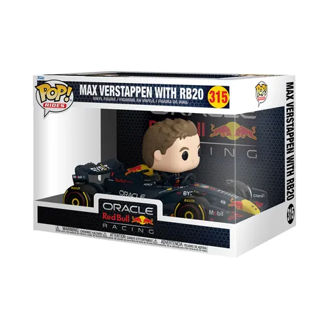 Funko POP! Rides Super Deluxe: Red Bull - Max Verstappen with RB20 - Figura in vinile da