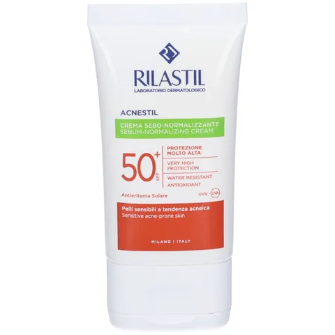 Rilastil Acnestil Crema Sebo-Normalizzante, Azione Lenitiva e Opacizzante, Antierima