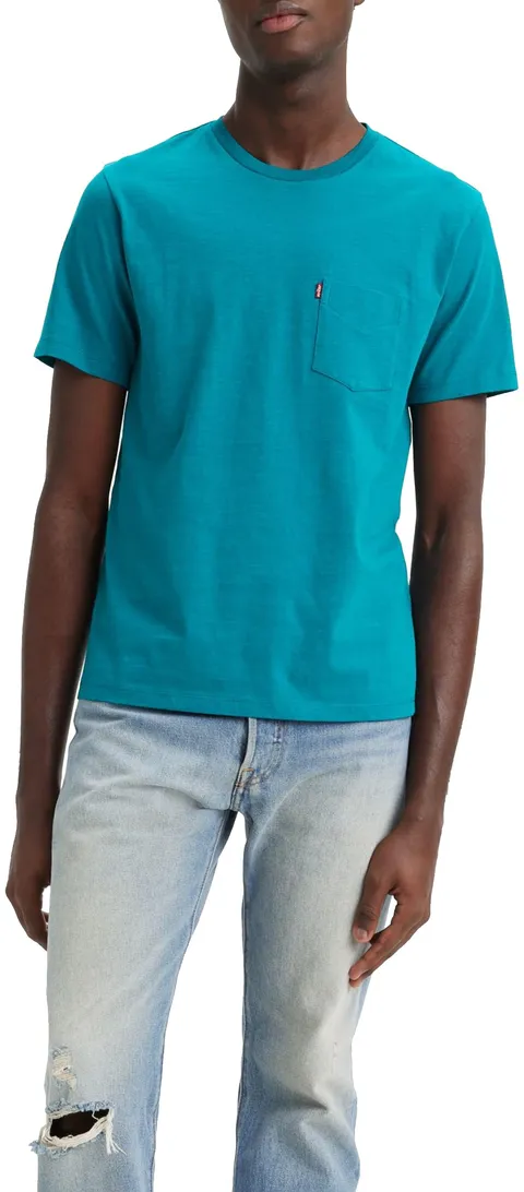 Levi's Short Sleeve Classic Pocket Tee, Maglia di tuta Uomo, Ocean Depths, S