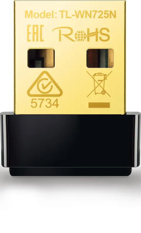 TP-Link TL-WN725N Adattatore USB Scheda di Rete, Wireless N 150Mbps, 2.4GHz, 1 Antenne Interne, Porta USB 2.0, Nano Size, Installazione Semplice, Windows 11/10/8.1/8/7/XP, Mac OS, Linux