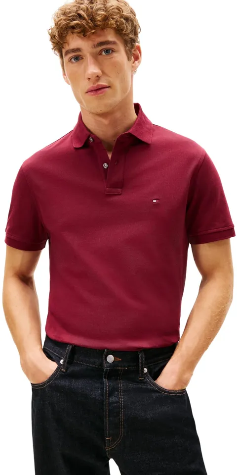 Tommy Hilfiger Polo Uomo 1985 Regular MW0MW17770 S/S Polo, Viola, XS, Viola (Deep Rouge), XS