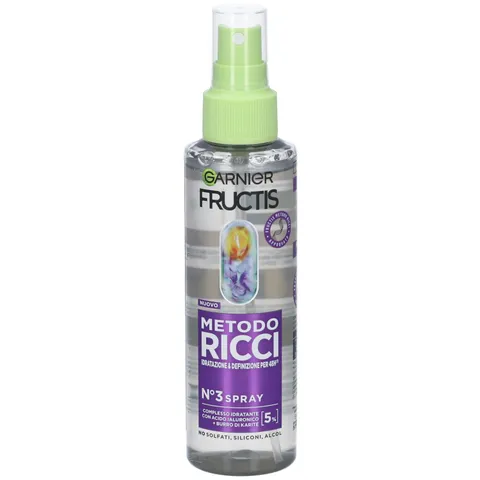Garnier Fructis, Spray Idratante, Per Capelli Ricci, Capelli Ricci Definiti e Idratati