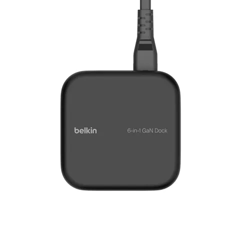 Belkin Connect Core Dock 6 in 1 GaN USB-C, 130 W, 96 W di PD per le periferiche e porte