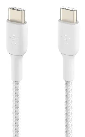 Belkin BoostCharge Cavo intrecciato da USB-C a USB-C da 2 metri per iPhone 15, iPhone 15