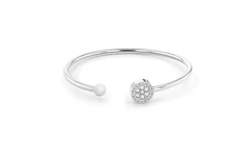 Tommy Hilfiger Jewelry Bracciale Bangle Aperto da Donna in Acciaio Inossidabile con