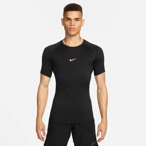 Nike NP Dri-Fit T-Shirt, Nero/Bianco, S Uomo